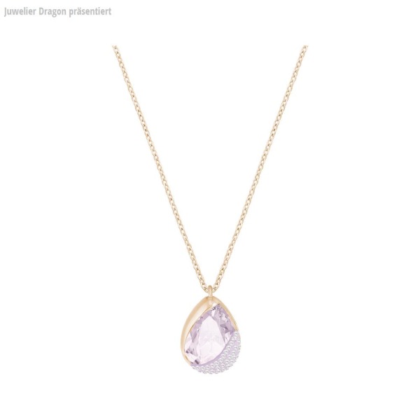 SWAROVSKI Schmuck Anhänger mit Halskette 5351133 HEAP:ANHAENGER PEAR VIOL/CRY/ROS