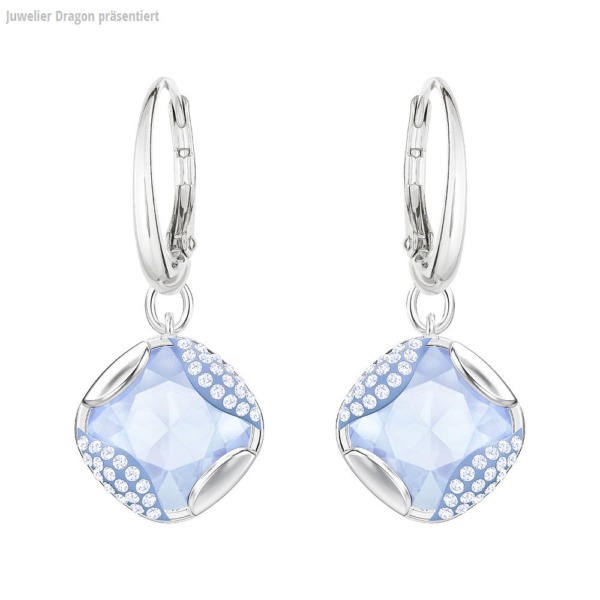 SWAROVSKI Schmuck Ohrstecker mit Halskette 5351135 HEAP:OHRSTECKER SQ LSAP/CRY/RHS