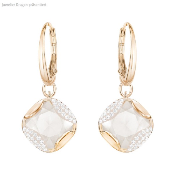 SWAROVSKI Schmuck Ohrstecker mit Halskette 5364315 HEAP:OHRSTECKER SQ LMUL/ROS