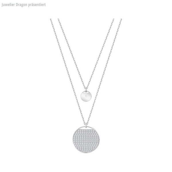 SWAROVSKI Schmuck Anhänger mit Halskette 5389047 GINGER:ANHAENGER LAYER CRY/RHS
