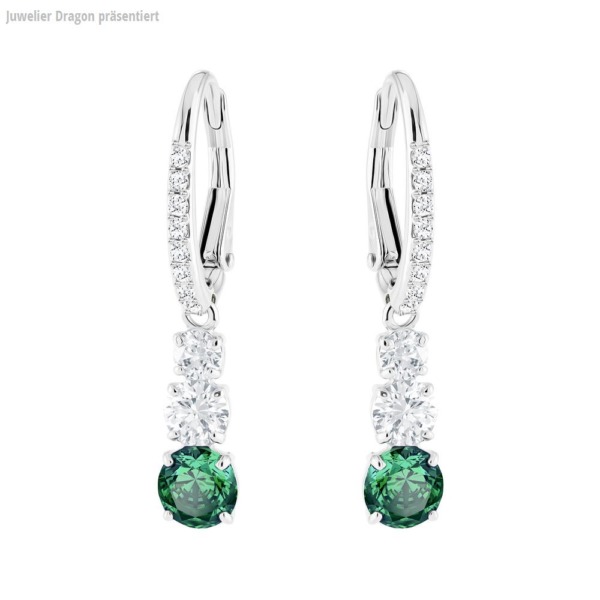 SWAROVSKI Schmuck Ohrstecker mit Halskette 5414682 ATTRACT TRILOGY:OHRSTECKER RND CZEM/RHS