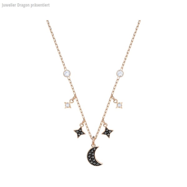 SWAROVSKI Schmuck Halskette 5429737 DUO:HALSKETTE MOON JET/CRY/ROS