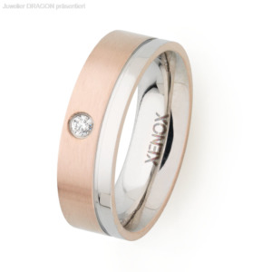 XENOX Damen Ring Edelstahl Zirkonia IP rosé X2109