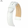Uhrenarmband HIRSCH Crocograin M 12302800-2-20 Farbe weiß aus echtes Leder